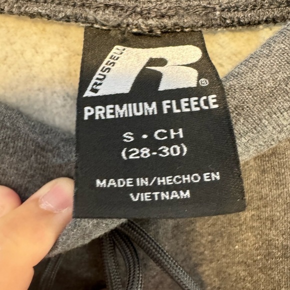 Russell Premium Gray Fleece Sweatpants Athletic Pants Mens Size S - Picture 9 of 9